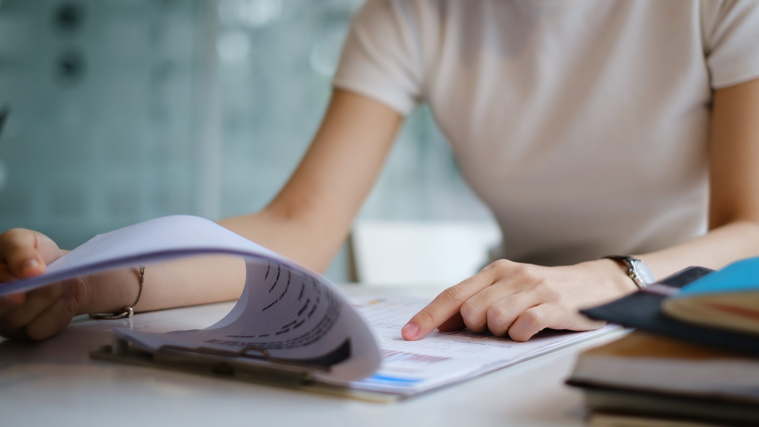 business owner reviewing health renewal